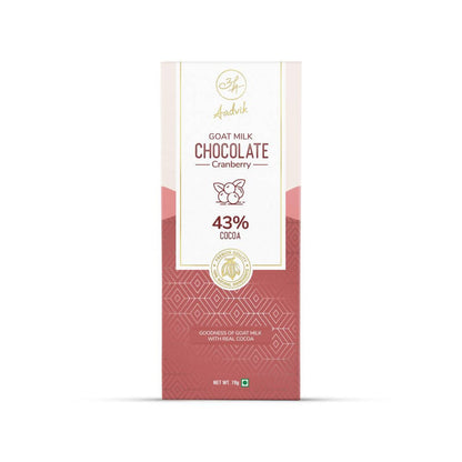 Buy Aadvik Goat Milk Chocolate - Cranberry from DrMediCart, Ship from India to USA