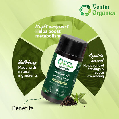 Ventin Organics Ventislim Garcinia Cambogia with Green Coffee Capsules