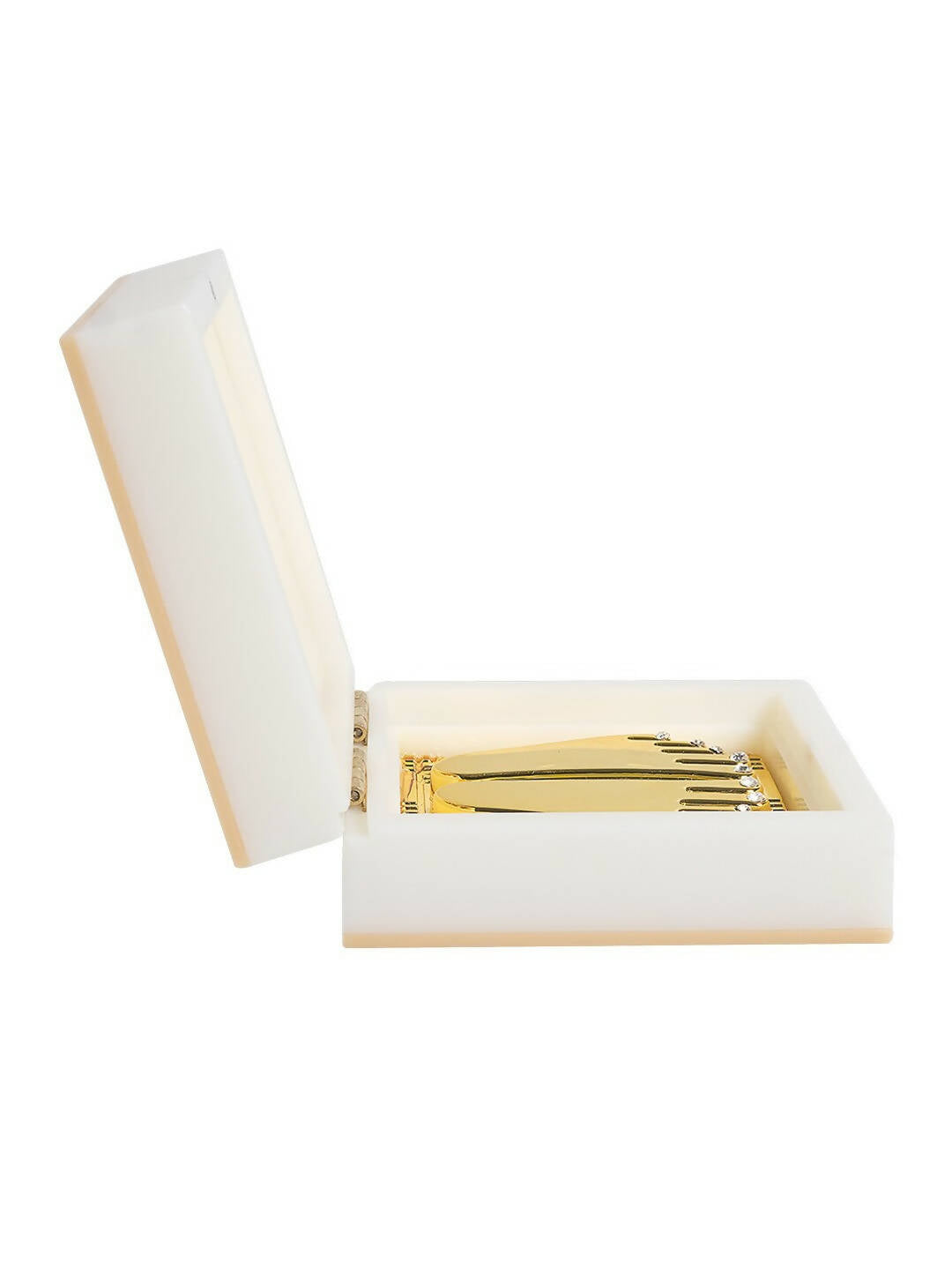 Golden Peacock White 24 Ct Gold Polished White SaiBaba Wood Prayer Box