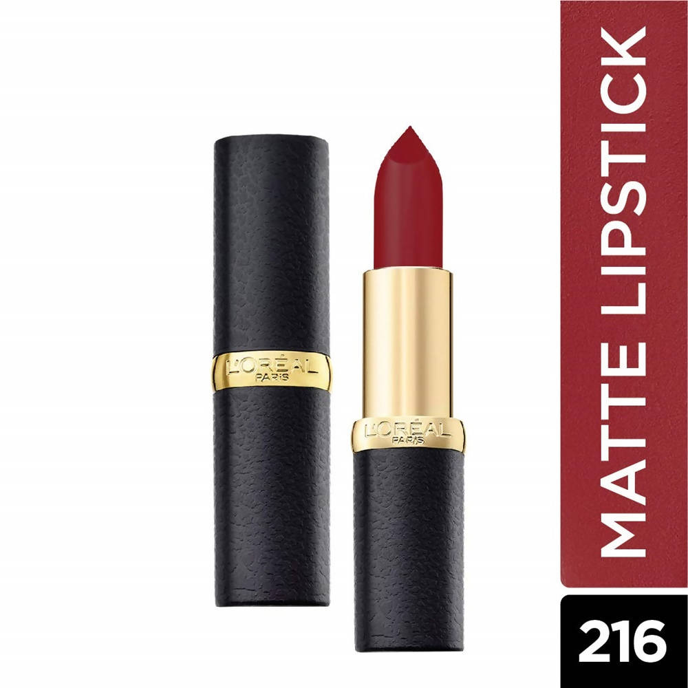 L'Oreal Paris Color Riche Moist Matte Lipstick - 216 Blaze Of Red - DrMediCart