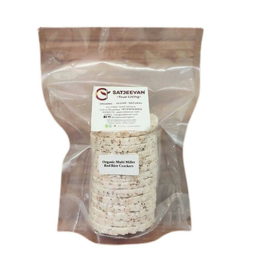 Satjeevan Organic Multi-Millet Red Rice Crackers