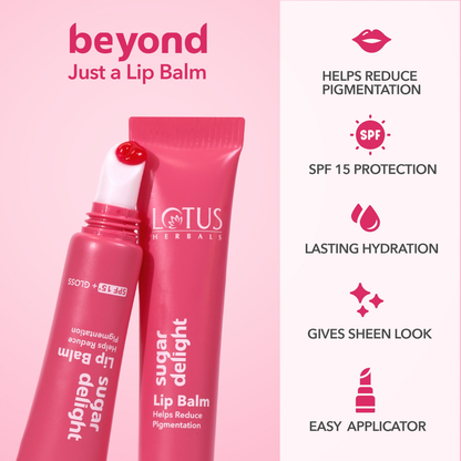 Lotus Herbals Lip Balm With SPF 15 - Sugar Delight