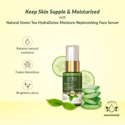 Lotus Botanicals Natural Green Tea HydraDetox Moisture - Replenishing Face Serum