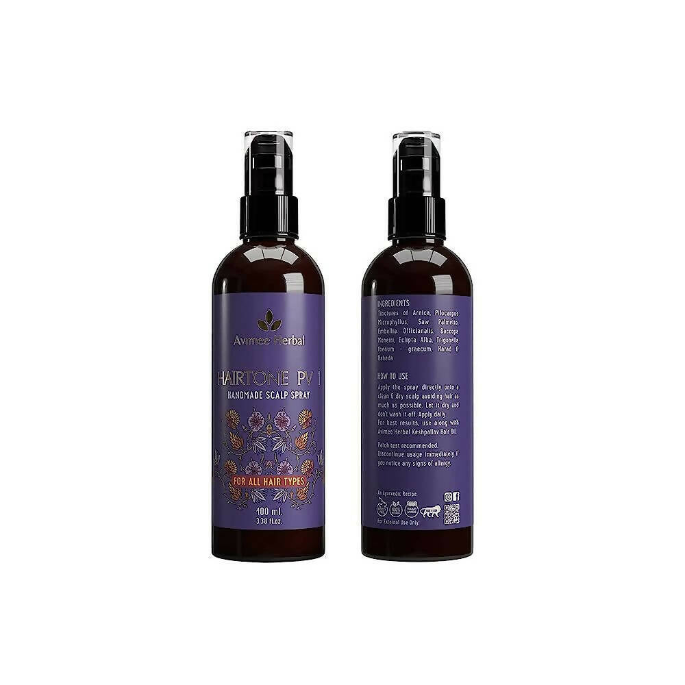 Buy Avimee Herbal Hair Tone Pv 1 Scalp Spray Natural DHT Blocker, With Saw Palmetto, Amla, Methi & Bhringraj Extracts from DrMediCart, Ship from India to USA