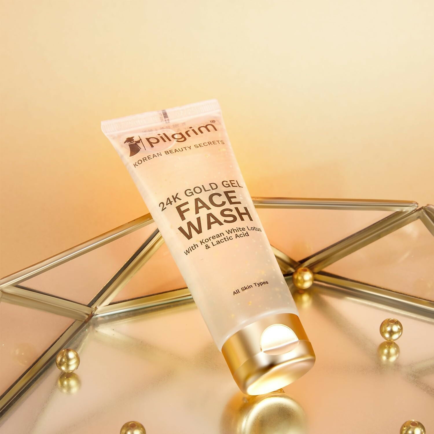 Buy Pilgrim 24k Gold Gel Facewash with Korean White Lotus For Glowing Skin, Reduce Dark Spot And Improves Skin Texture from DrMediCart, Ship from India to USA