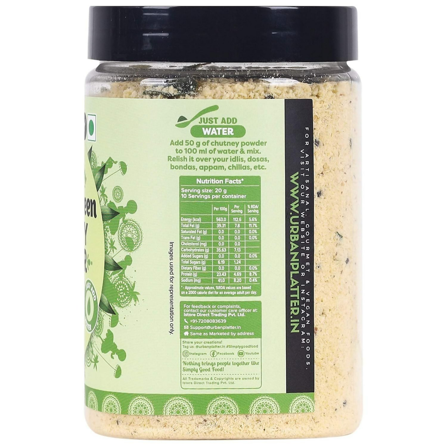 Urban Platter Coconut Green Chutney Powder