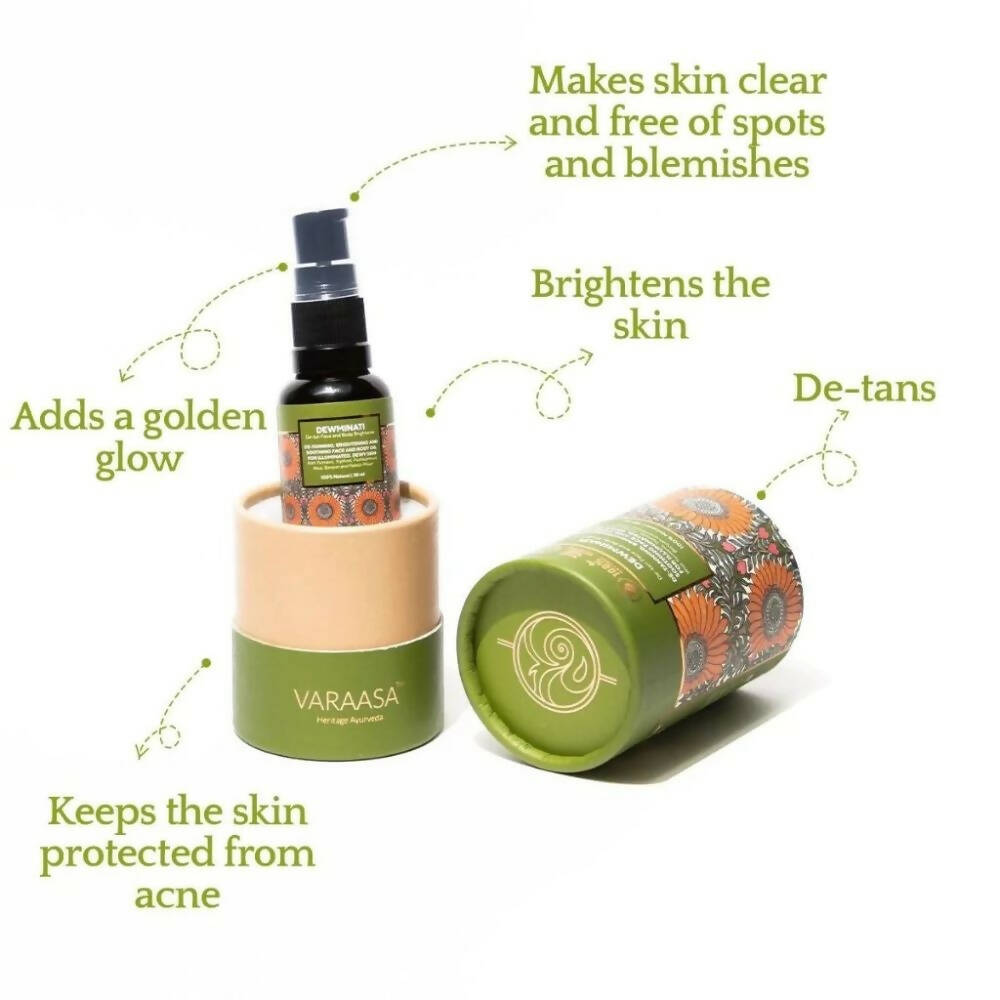 Varaasa Dewminati De-tanning & Brightening Face & Body Oil - DrMediCart