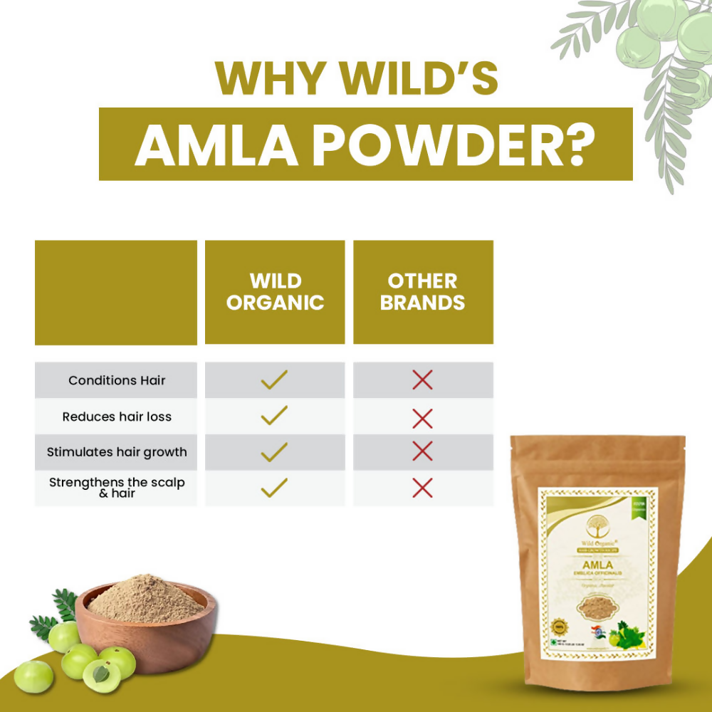 Wild Organic Amla Powder Natural Hair Growth