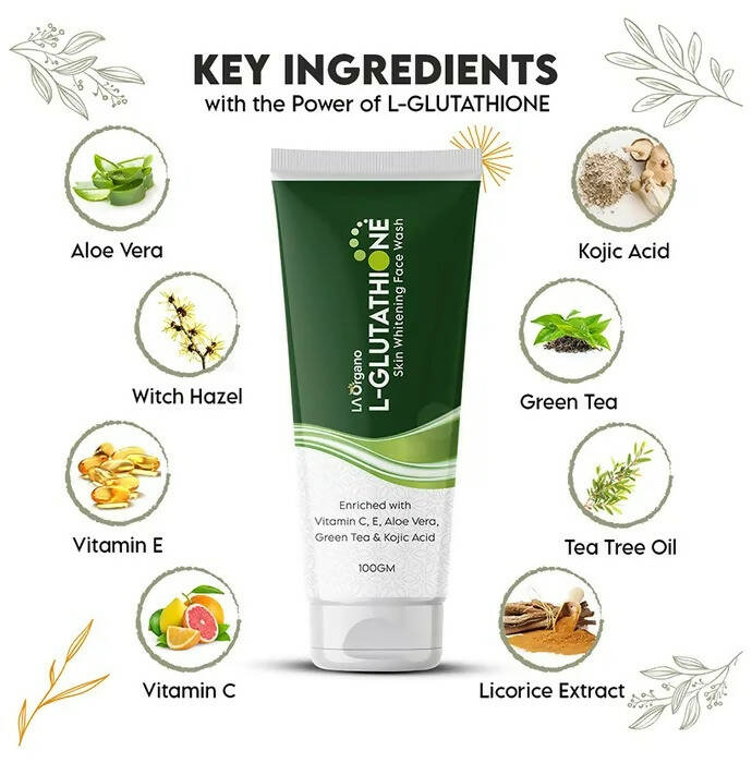 LA Organo L-Glutathione Skin Whitening Face Wash - DrMediCart