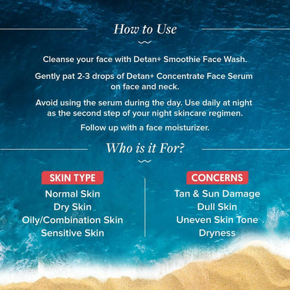 Aqualogica Detan+ Concentrate Face Serum With Cherry Tomato, Glycolic Acid & Hyaluronic Acid