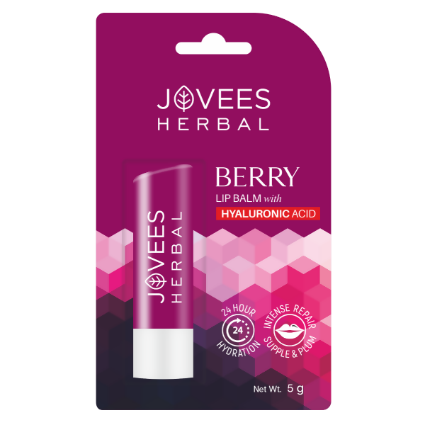 Jovees Berry Lip Balm with Hyaluronic Acid