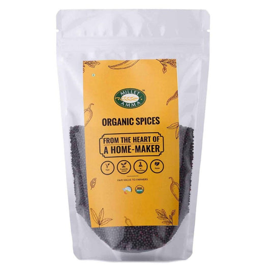 Buy Millet Amma Organic Mustard Black Big Seeds from DrMediCart, Ship from India to USA