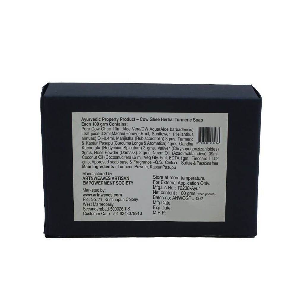 artNweaves Handmade Cow Ghee Herbal Turmeric Soap
