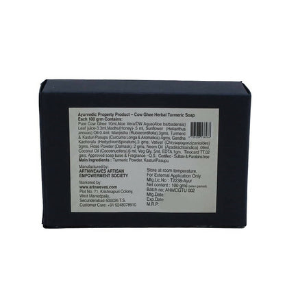 artNweaves Handmade Cow Ghee Herbal Turmeric Soap