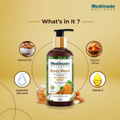 Medimade Wellness Almond & Honey Body Wash - DrMediCart