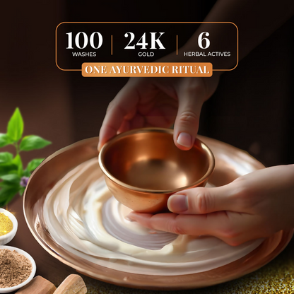 Just Herbs Pure Ghee & 24K Gold Deep Nourishing Souffle Cream