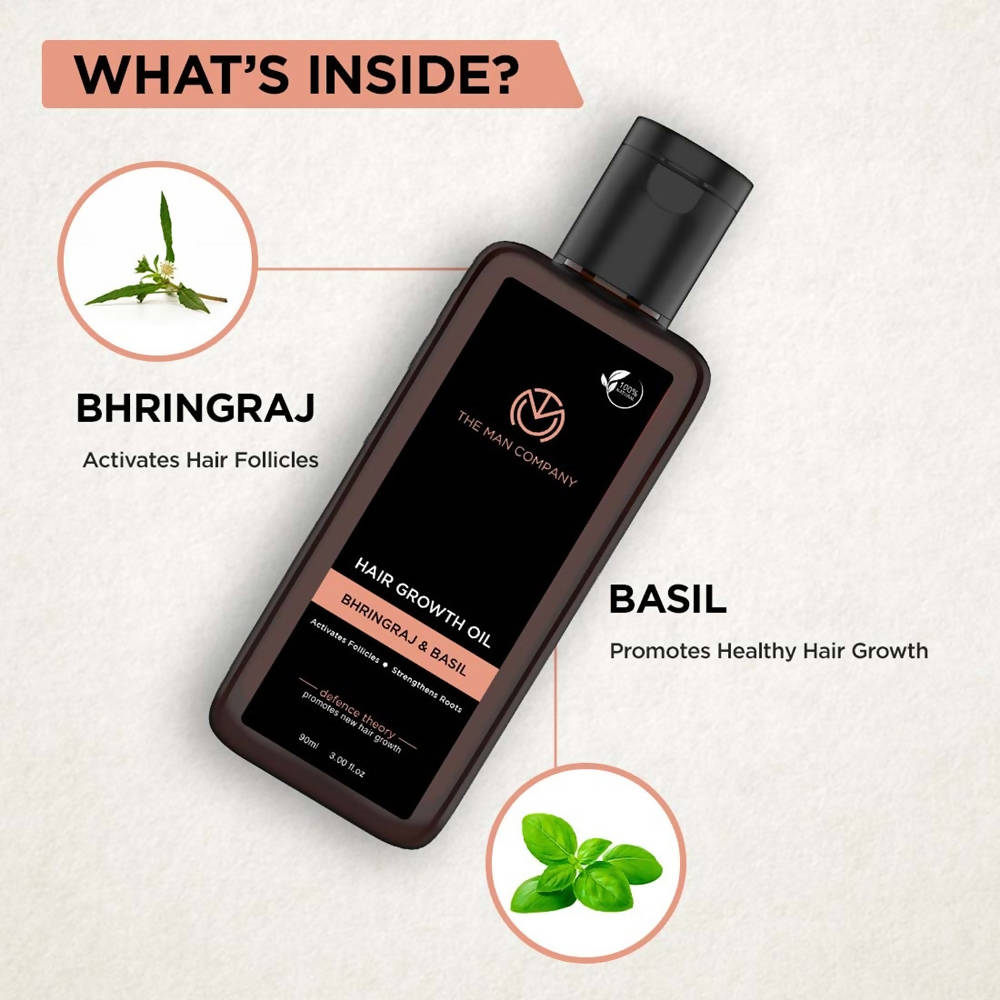 The Man Company Hair Growth Oil Bhringraj & Basil - Drmedicart