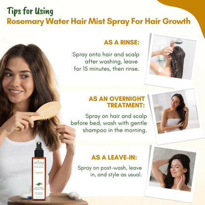 Mystiq Living Rosemary Water for Hair Growth - Hair Mist Spray