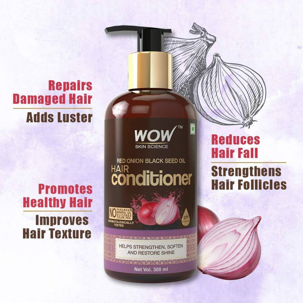 Wow Skin Science Red Onion Black Seed Oil Hair Conditioner - Drmedicart