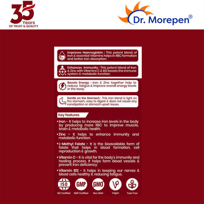 dr morepen iron zinc tablets