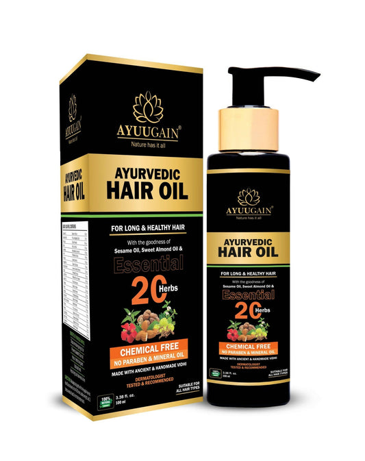 Buy Ayuugain Ayurvedic Hair Oil from DrMediCart, Ship from India to USA