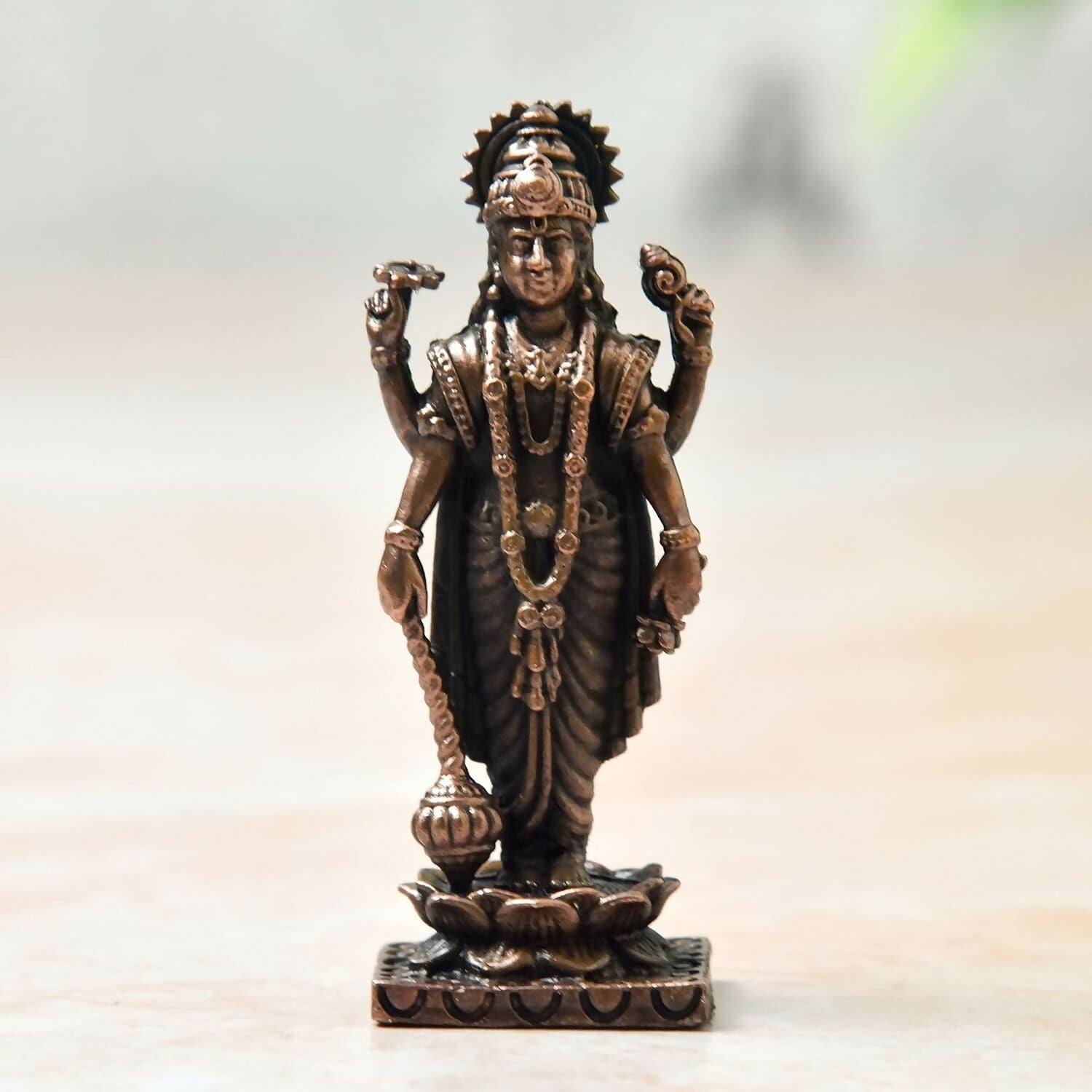 Buy Copper Idols India - By Bhimonee Decor , Copper Vishnu Idol
