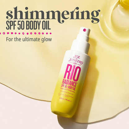 Sol de Janeiro Rio Radiance SPF 50 Body Oil Shimmering Sunscreen, UVA/UVB Broad Spectrum SPF 50
