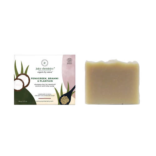 Juicy Chemistry Fenugreek, Brahmi & Plantain Shampoo Bar - DrMediCart