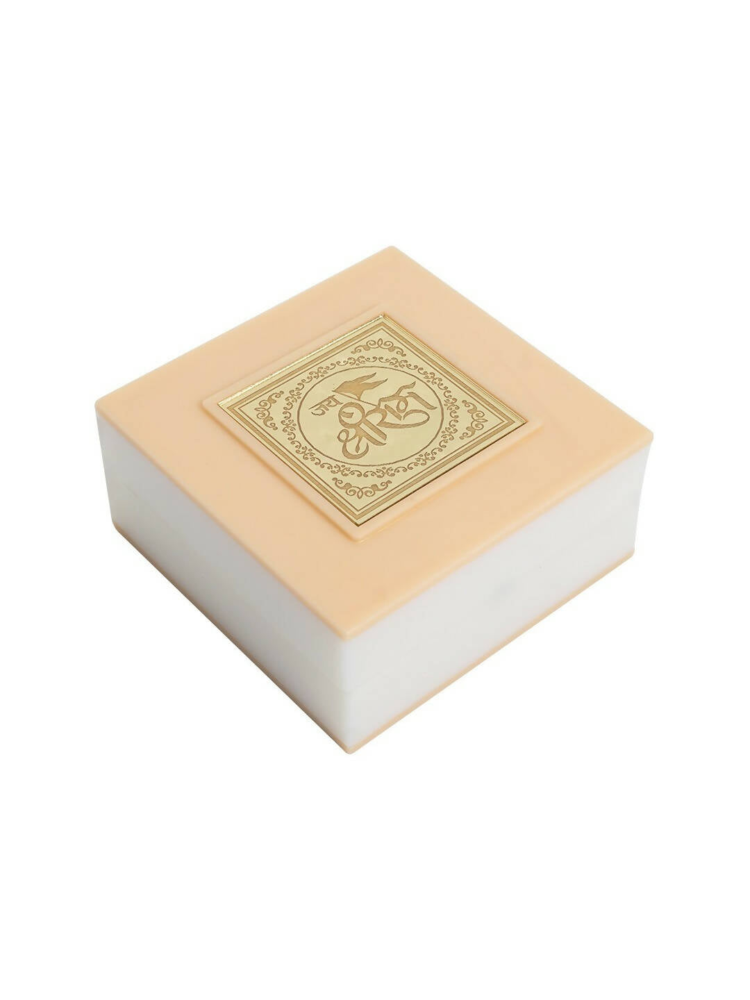 Golden Peacock White 24 CT Gold Polished Ram Darbar Prayer Box