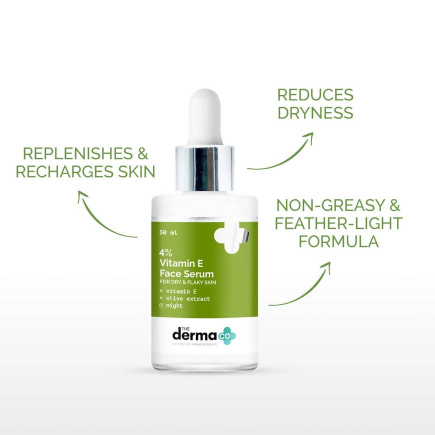 The Derma Co 4% Vitamin E Face Serum For Dry & Flaky Skin - Drmedicart