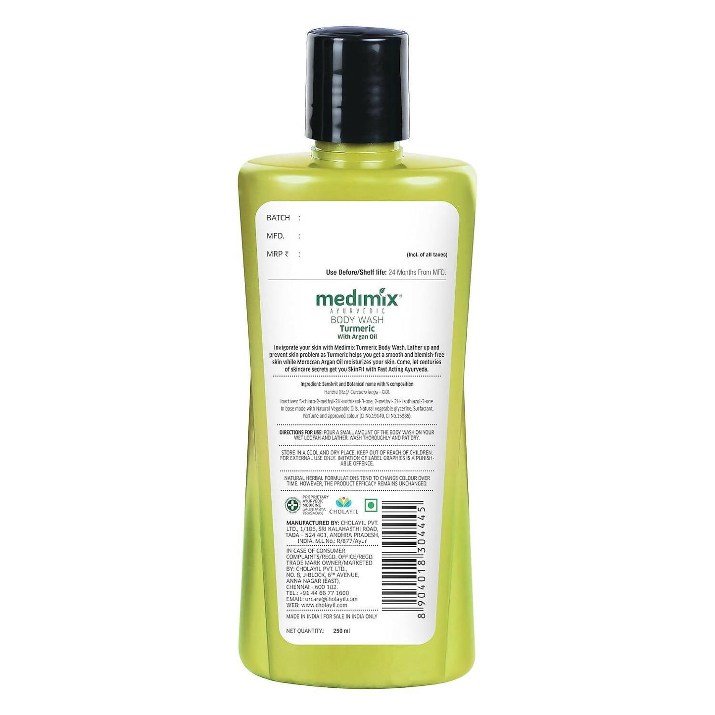 Medimix Ayurvedic Turmeric Body Wash with Argan Oil