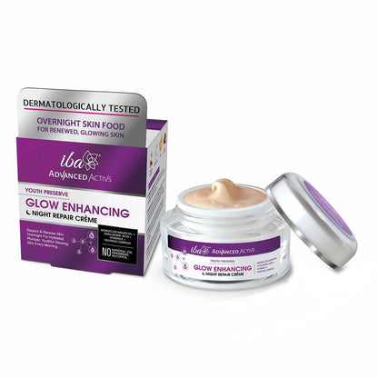 Buy Iba Advanced Activs Youth Preserve Glow Enhancing Night Repair Cr’???me from DrMediCart, Ship from India to USA