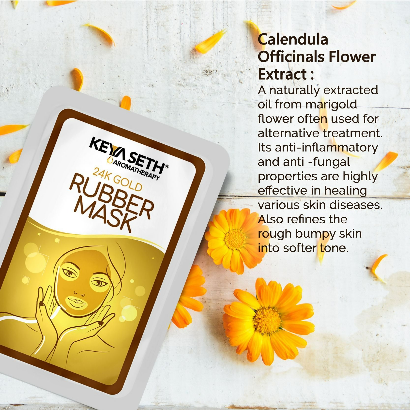 Keya Seth Aromatherapy 24k Gold Rubber Facial Mask