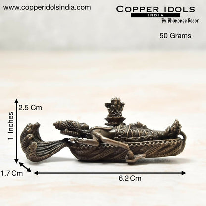 Copper Idols India - By Bhimonee Decor Handmade Ranganatha Swamy Idol