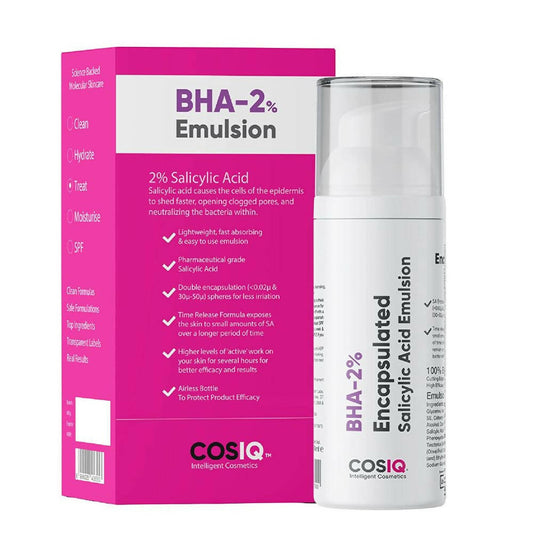 Buy Cos-IQ BHA-2% Encapsulated Salicylic Acid Emulsion from DrMediCart, Ship from India to USA