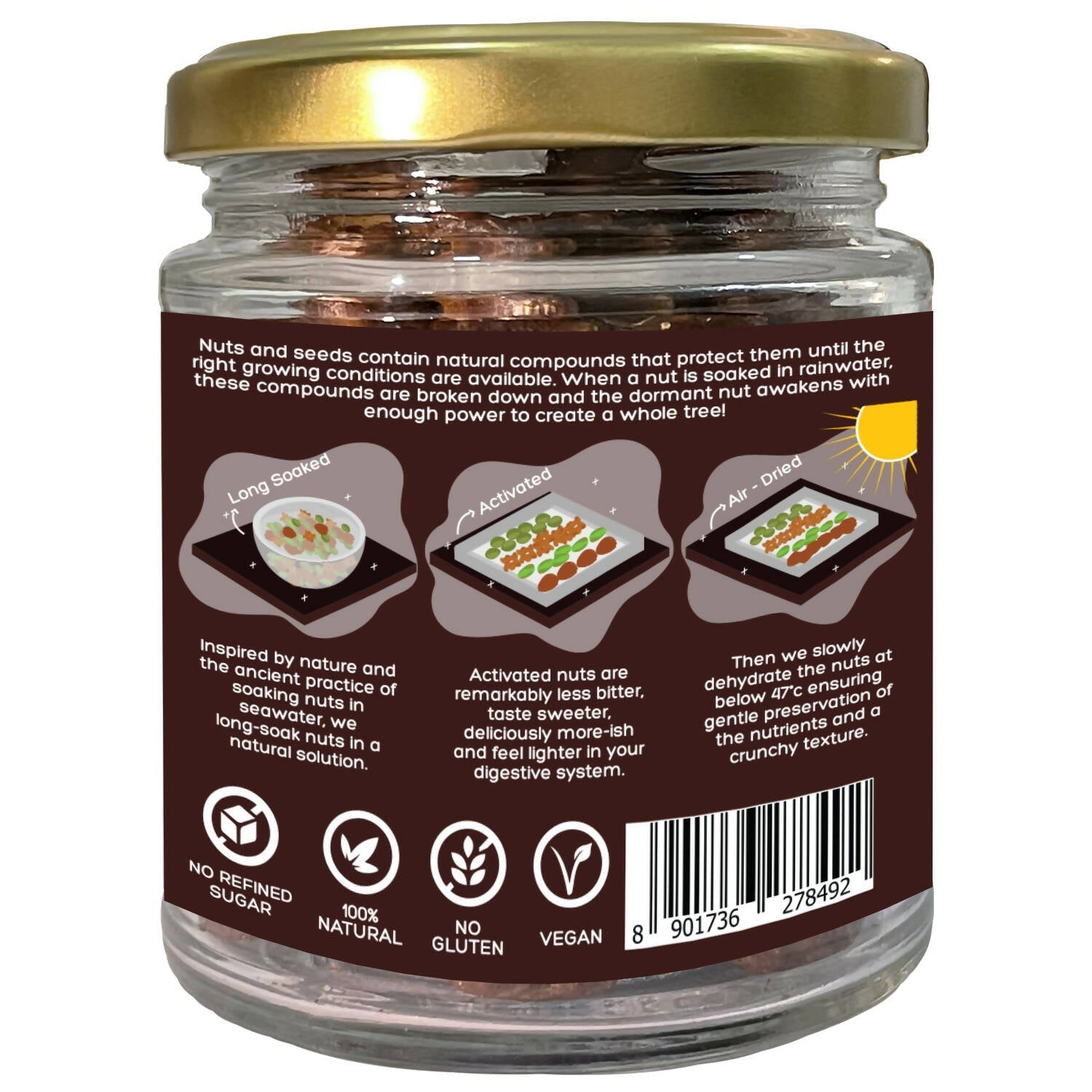 D-Alive Honestly Organic Activated Caramelised Coffee Walnuts - Drmedicart