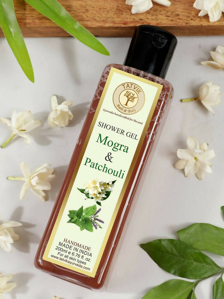 Buy Tatvik Ayurveda Shower Gel - Mogra & Patchouli from DrMediCart, Ship from India to USA