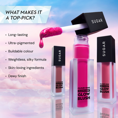 SUGAR Cloud Nine Niacinamide Glow Blush - 05 Bingo Plum