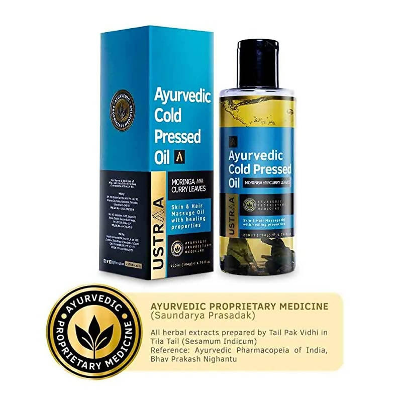 Ustraa Moringa and Curry Leaves Ayurvedic Cold Pressed Oil - Drmedicart