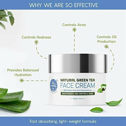 The Moms Co.Natural Green Tea Face Cream - Drmedicart