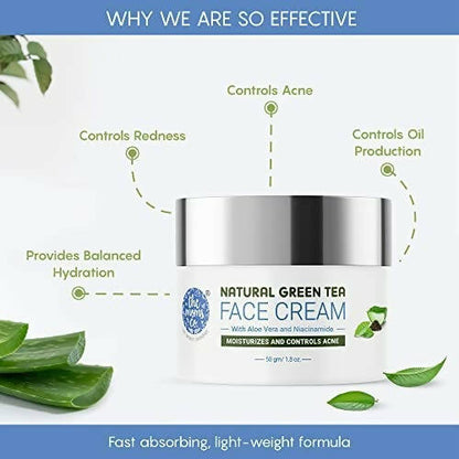 The Moms Co.Natural Green Tea Face Cream - Drmedicart