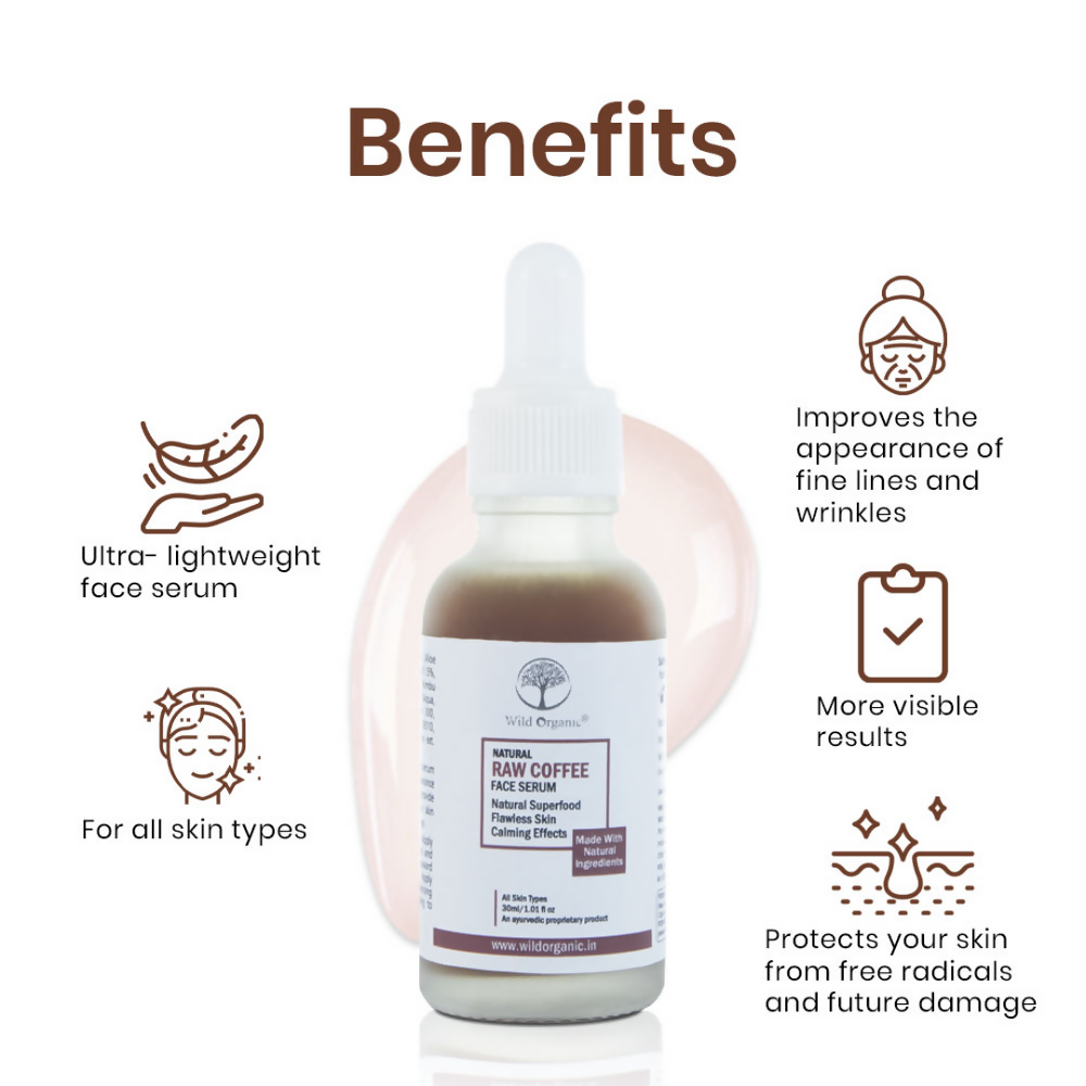 Wild Organic Natural Face Serum Raw Coffee