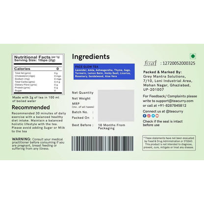 Teacurry Face Glow Tea Bags - Drmedicart