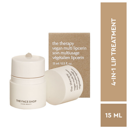 The Face Shop The Therapy Lipcerin, 12HR Moisture Lip Mask, Balm & Scrub