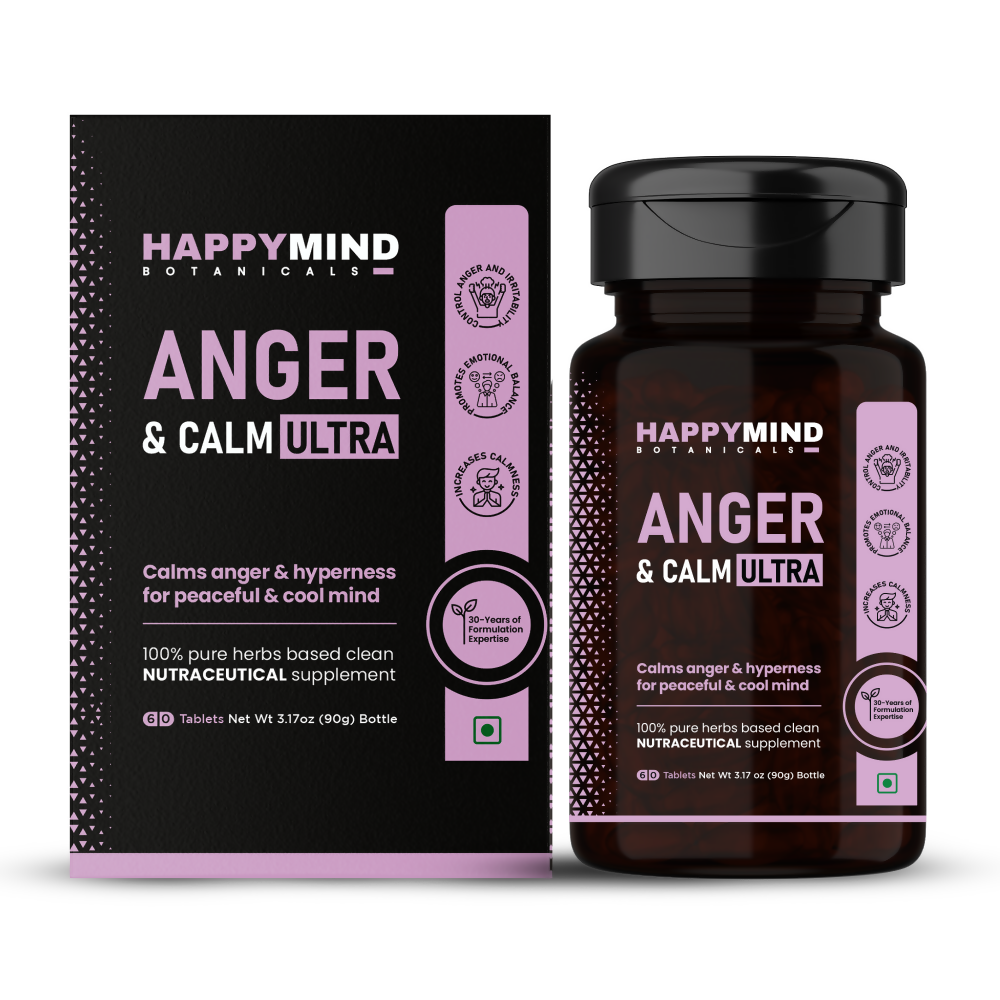 HappyMind Botanicals Anger & Calm Ultra Veg Tablets