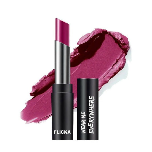 FLiCKA Wear Me Everywhere Creamy Matte Lipstick Propose The Purple