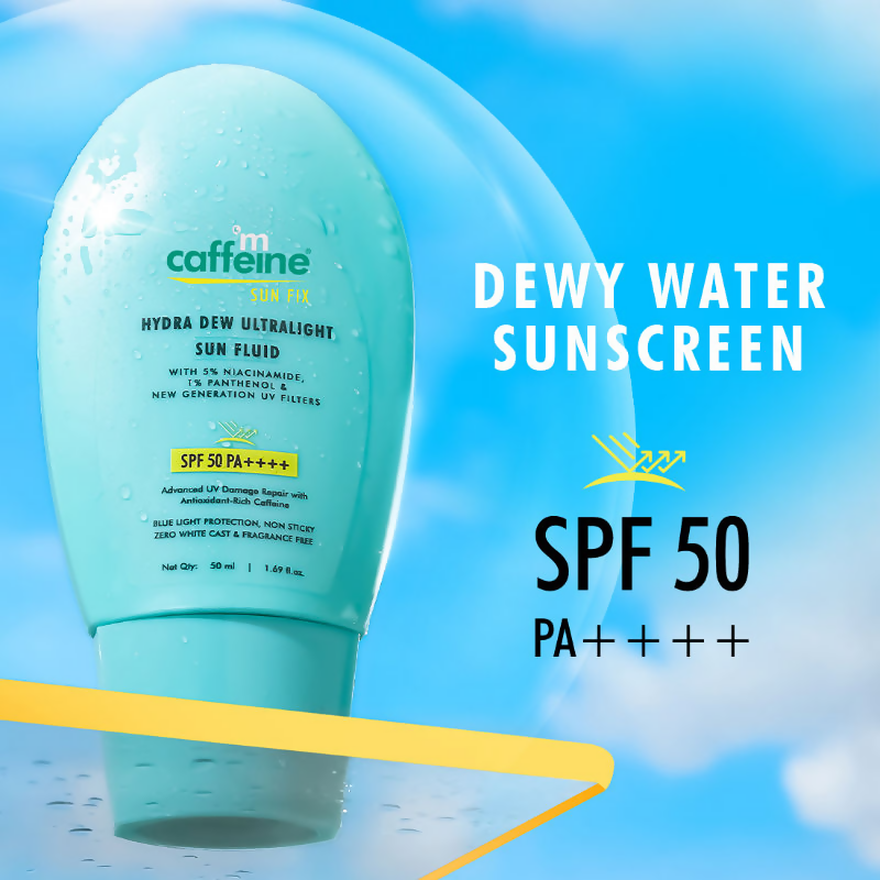 mCaffeine SunFix Hydra Dew Ultralight SunFluid SPF 50 PA++++Sunscreen
