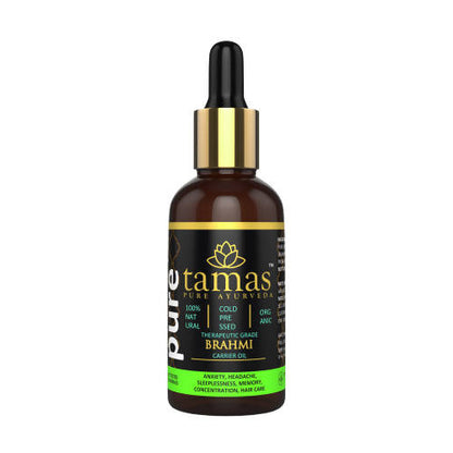Buy Tamas Pure Ayurveda 100% Organic Brahmi Cold Pressed Carrier Oil from DrMediCart, Ship from India to USA