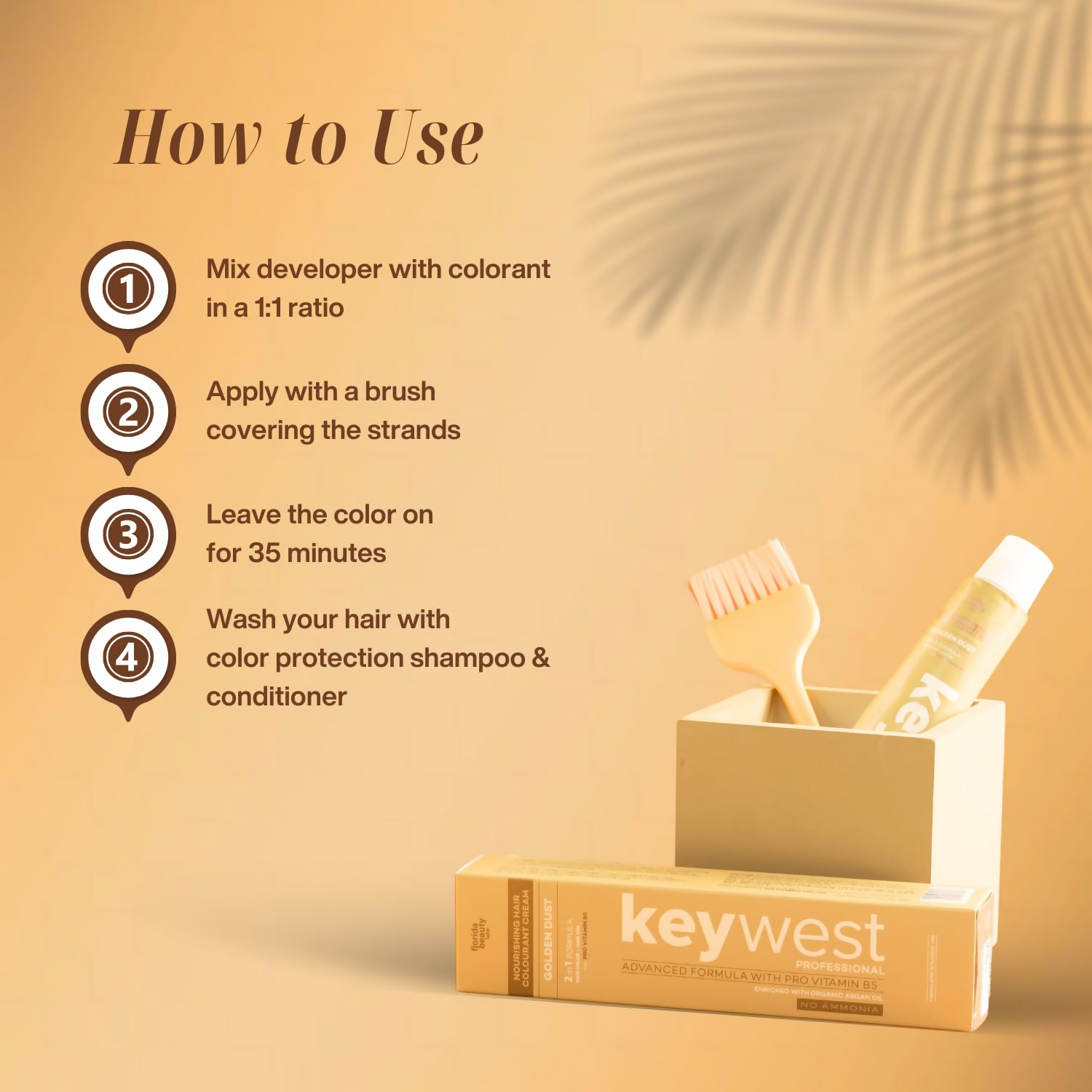 Keywest Professional Hair Color Tube - No. 4 Brown