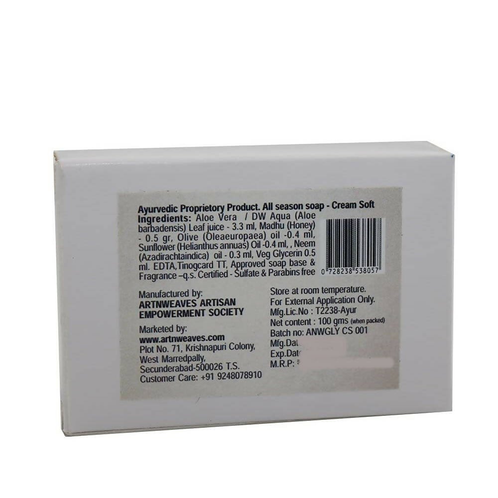 artNweaves Cream Soft Handmade Soap
